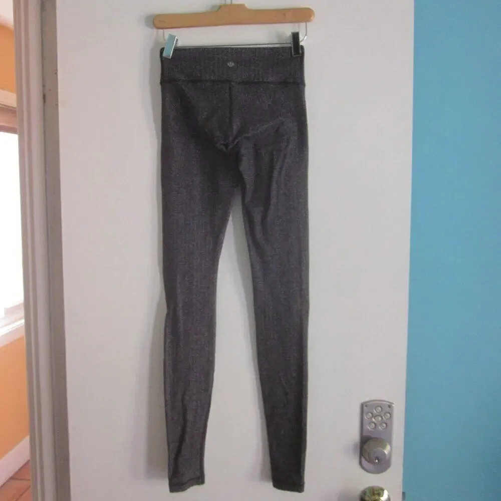 Lululemon Womens Size 2 Long Herringbone Wunder Under Long High Rise Tights